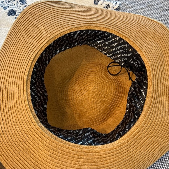 August Hat Company Women’s Wide Brim Summer Hat with Straw Bow - Picture 4 of 12